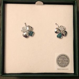 Swarovski clover earrings